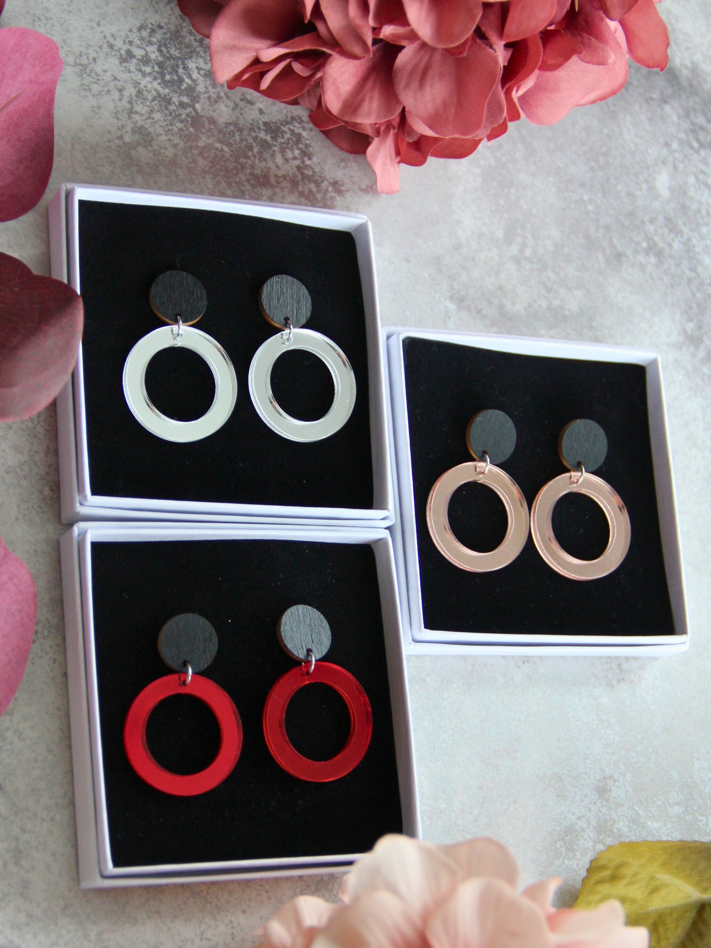 Fabulous Rings -korvakorut peiliakryyli