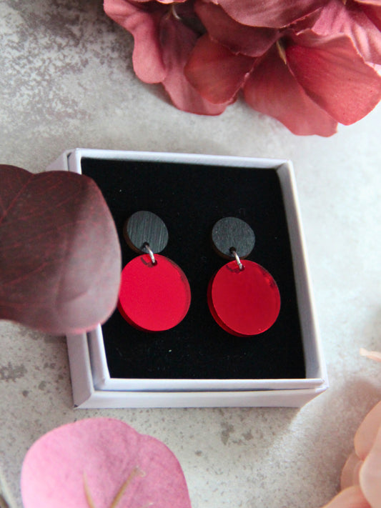 Double Bubble -korvakorut punainen