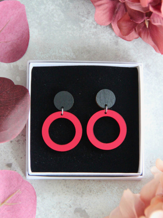 Fabulous Rings -korvakorut punainen